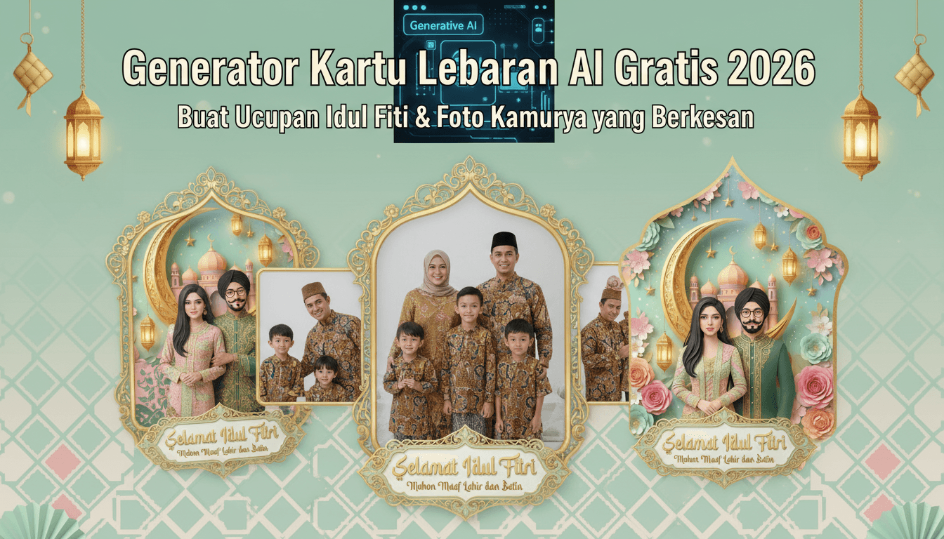 Generator Kartu Lebaran AI Gratis 2026: Buat Ucapan Idul Fitri & Foto Keluarga yang Berkesan